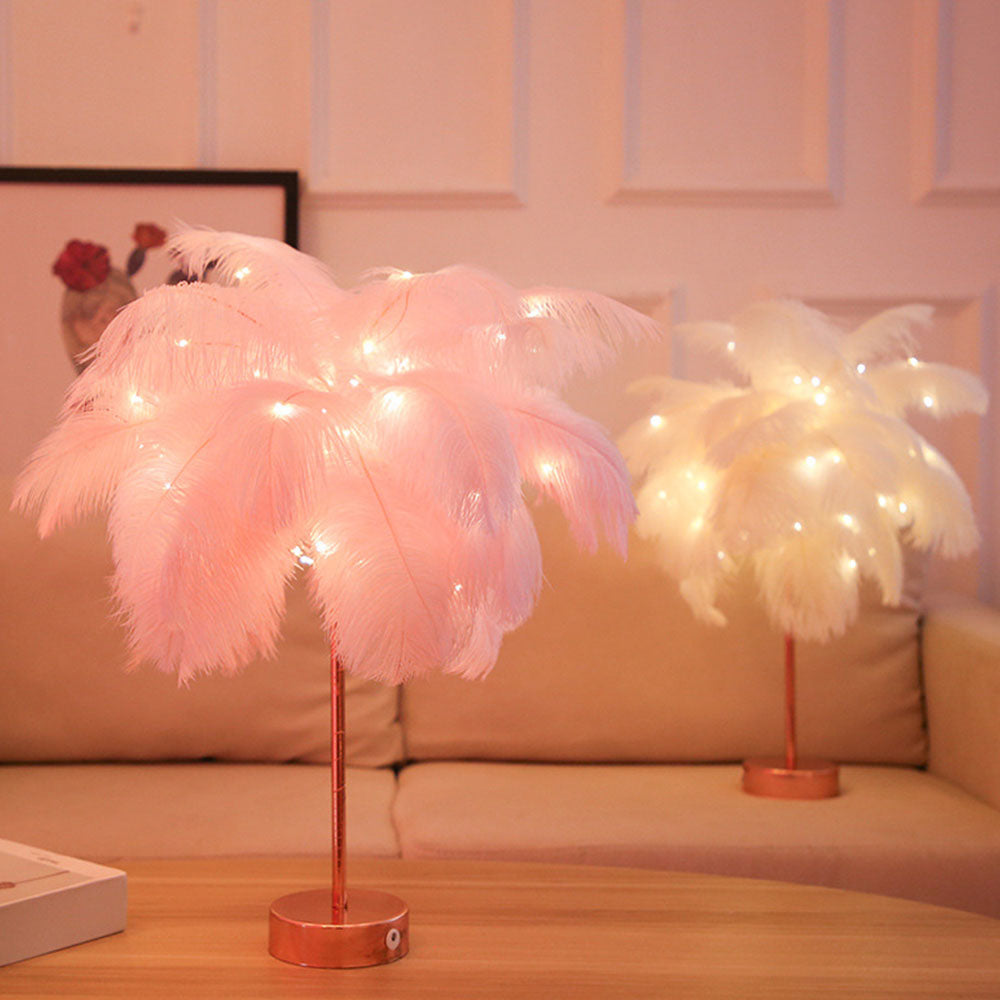 Feather Table Lamp